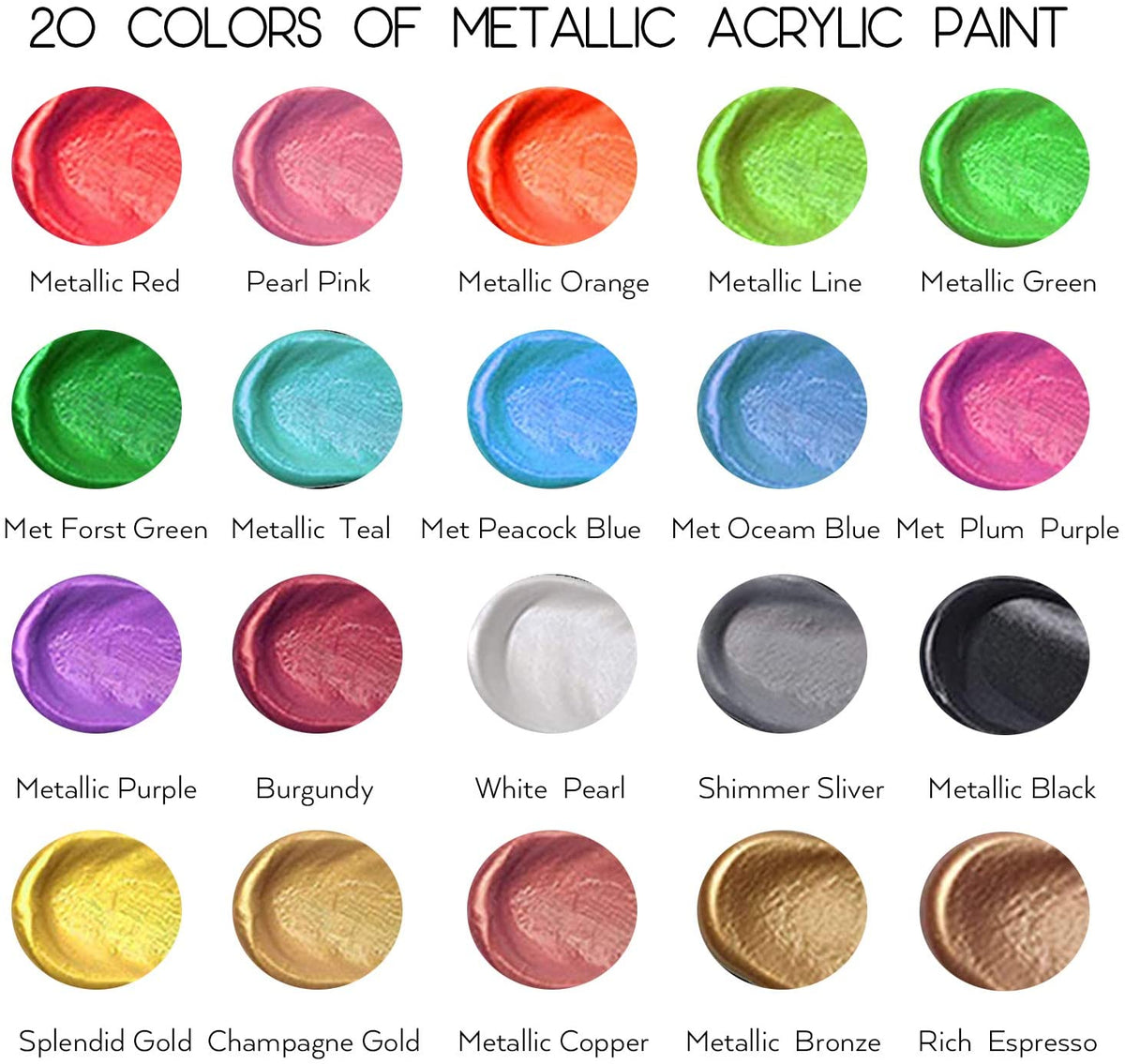 ALL METALLIC COLORS - Xotic Colours