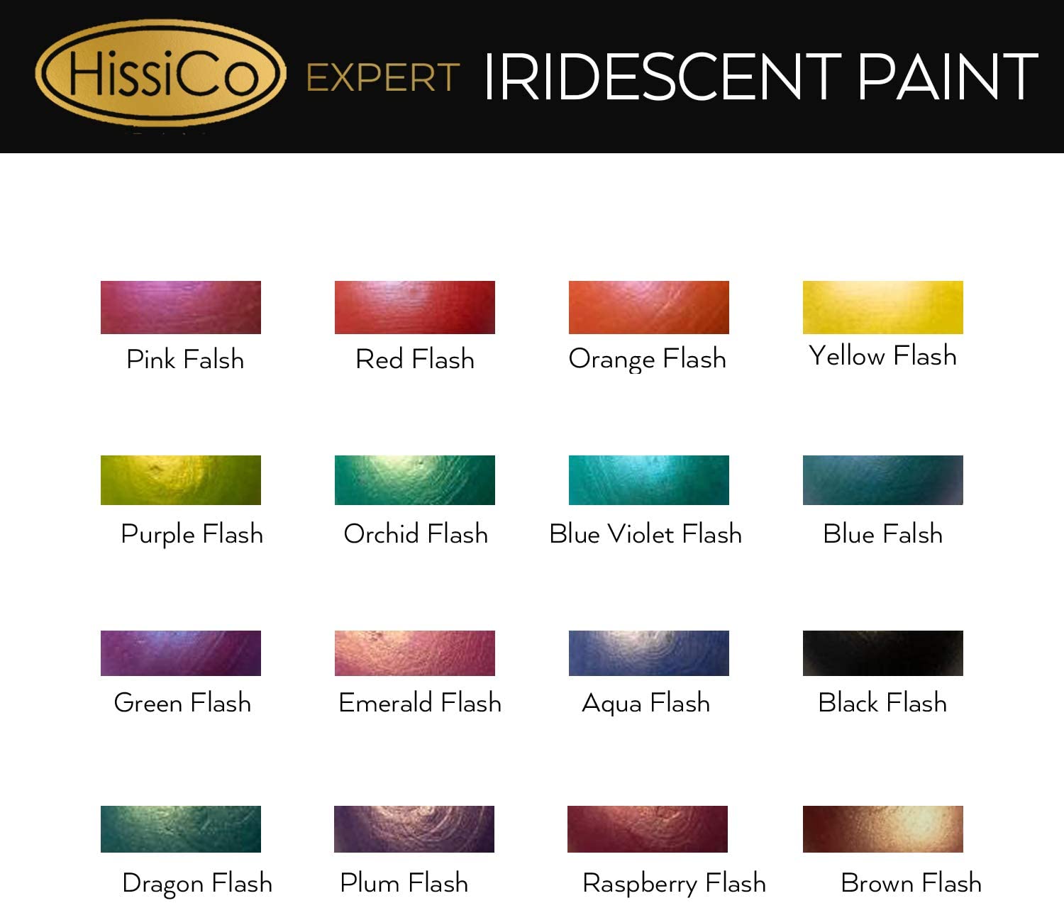Iridescent Acrylic Paint, Set of 16 Chameleon Colors 60ml 2 OZ Bottles –  HissiCo Art